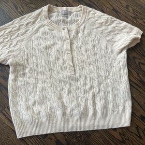 Jcrew cashmere short sleeve sweater